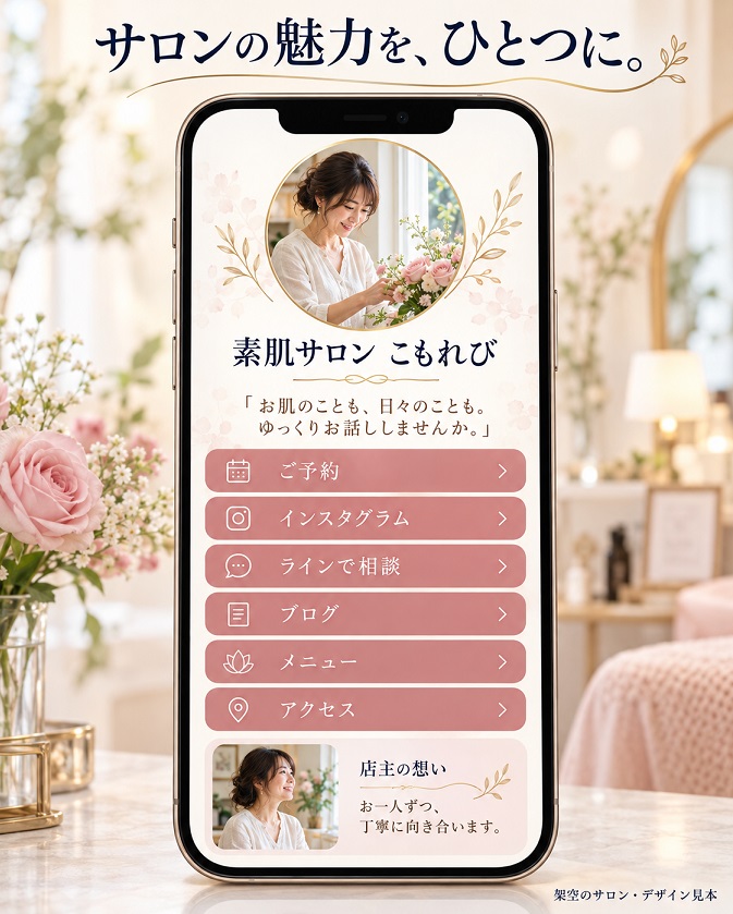 デザイン見本：ローズ × 高級感